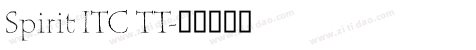 Spirit ITC TT字体转换
